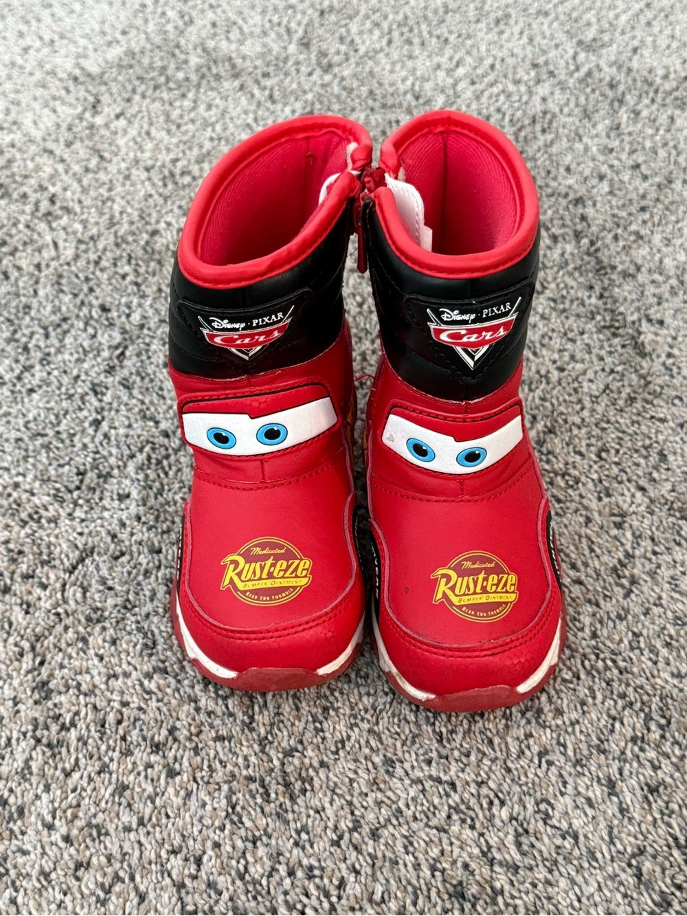 Disney Red Lightning McQueen Kids Winter Boots